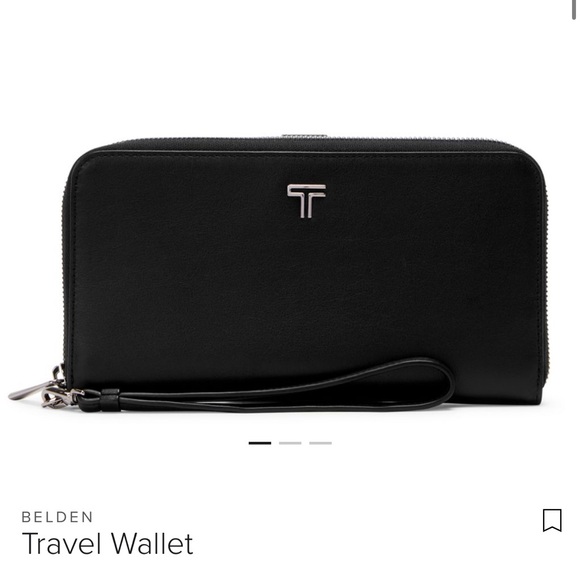 Tumi Black Belden Travel Wallet - Picture 1 of 5